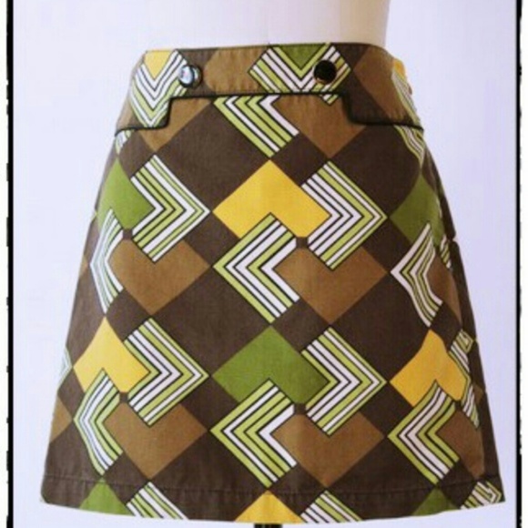 Ann Taylor LOFT Retro Geometric Mod Mini Skirt-NWT - Picture 6 of 6